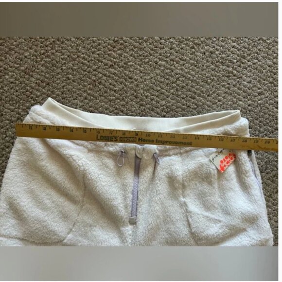 Free People NWT Sundown Fleece Joggers Wide Leg Pants FP Movement Ivory size XL - Picture 5 of 13